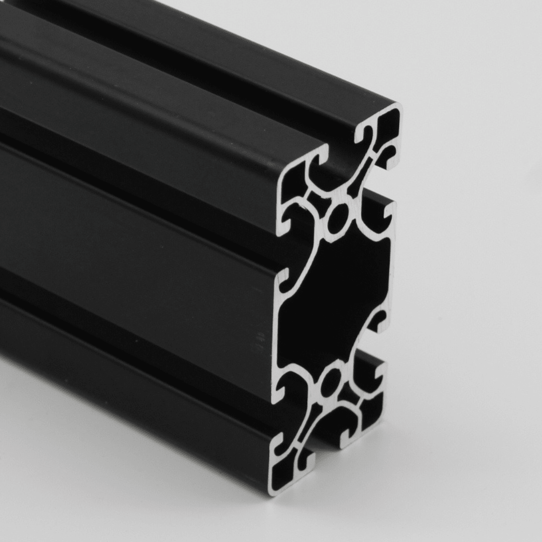 ALU Profil 40x80 Mm Nut 8 – Schwarz Eloxiertes I-Systemprofil, 1300 Mm Länge, Für Montage & Konstruktion