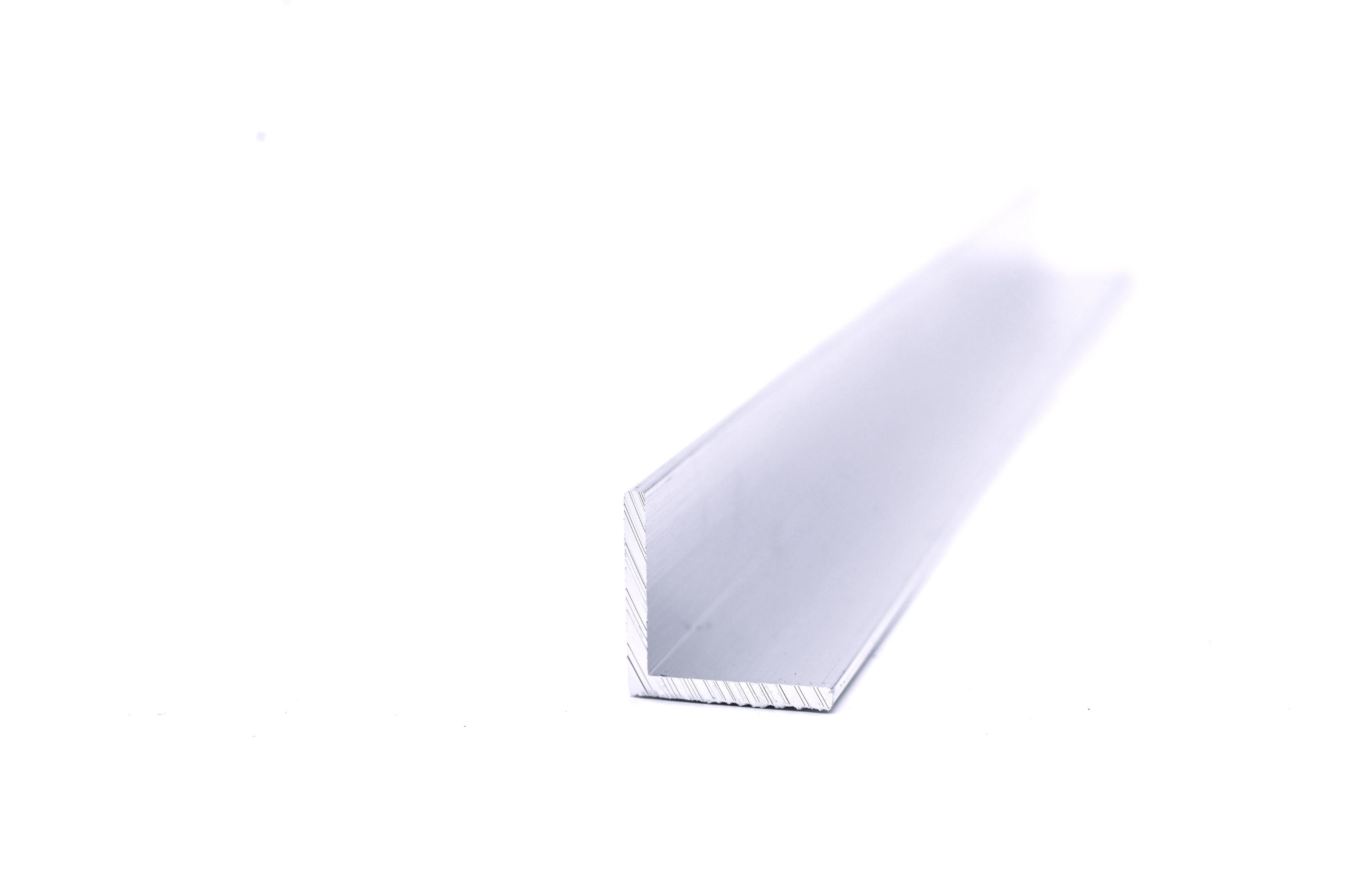U-Profil aus Aluminium einseitig anthrazit beschichtet, Stärke 0,8