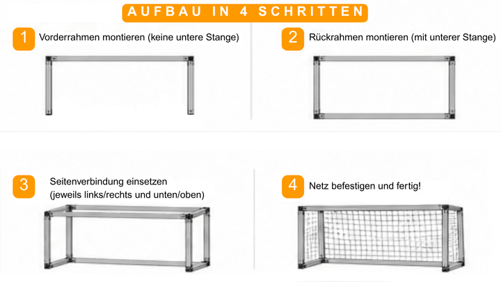 Fußballtor aus Aluminium selbst bauen – DIY Anleitung mit Systemprofilen