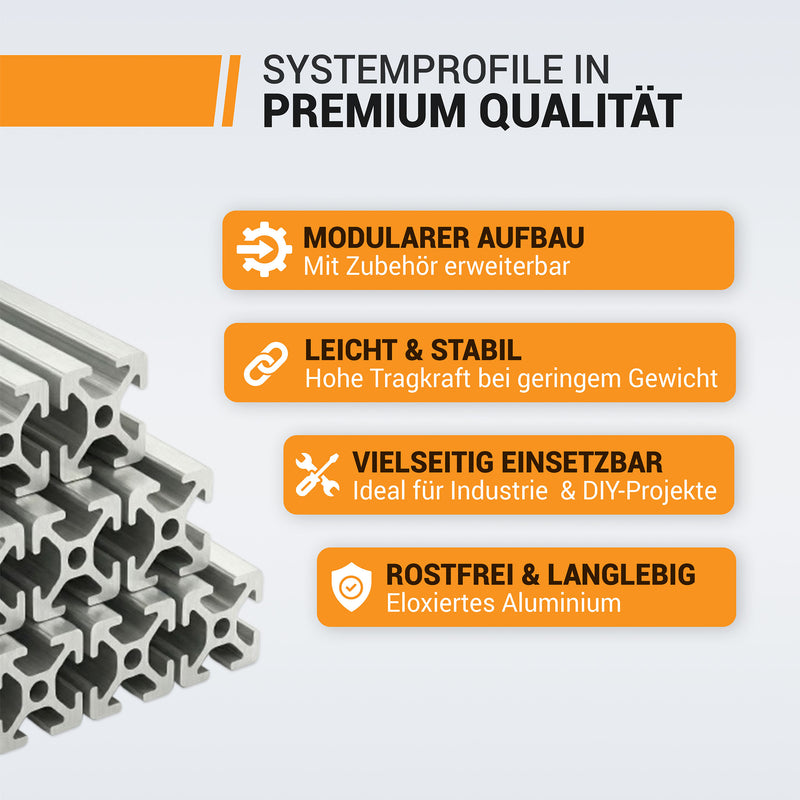aluminium system profiles 20x20 Nut 6