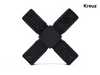 Steckverbinder Kreuz für 30x30x2,0 mm (Polyamid)