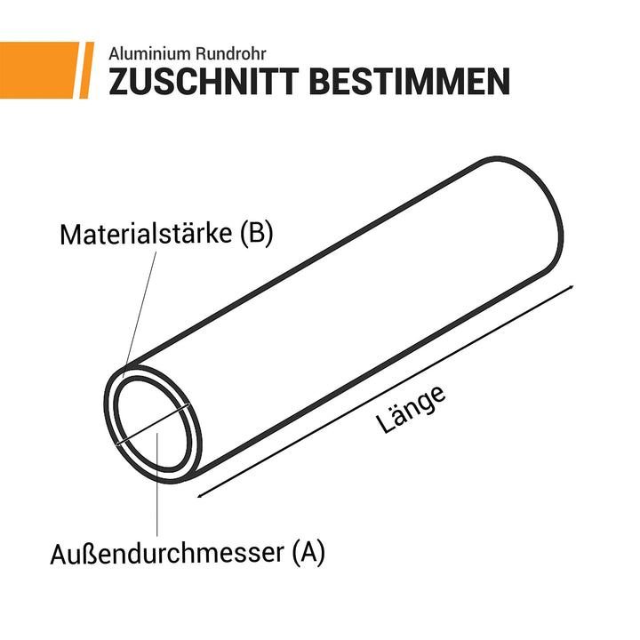 Alu-Rundrohr 100x2 Mm – AW-6060 – Länge 1000 Mm (individual Zuschnittbar)