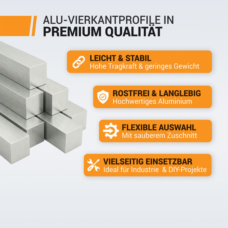 Aluminium Profile 4-Kant