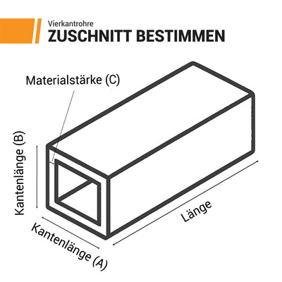 Aluminium Profile 4-Kantrohr